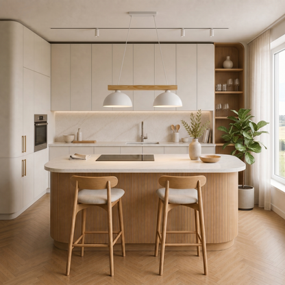 OSLO White Scandinavian Pendant Light for Kitchen Island & Dining Lumocrafts