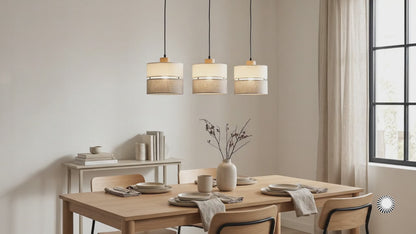 Eco Scandinavian 3-Light Pendant for Kitchen Island & Dining Table